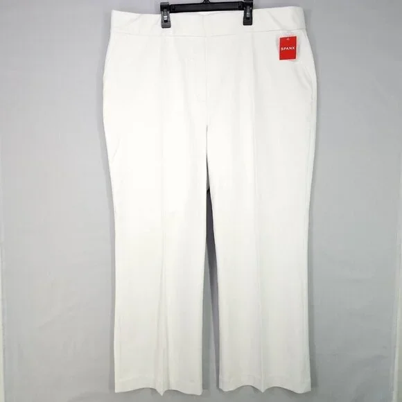 Spanx Flare Pant Stretch Waist Band Body Shaping Silver Lining Plus Size Tall 3X - Picture 2 of 15